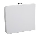 Table pliante "valise" PVC blanche 1.52cm