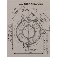 Récepteur d'embrayage hydraulique AP Racing