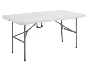 Table pliante "valise" PVC blanche 1.52cm