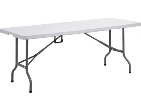 Table pliante "valise" PVC blanche 1.83cm