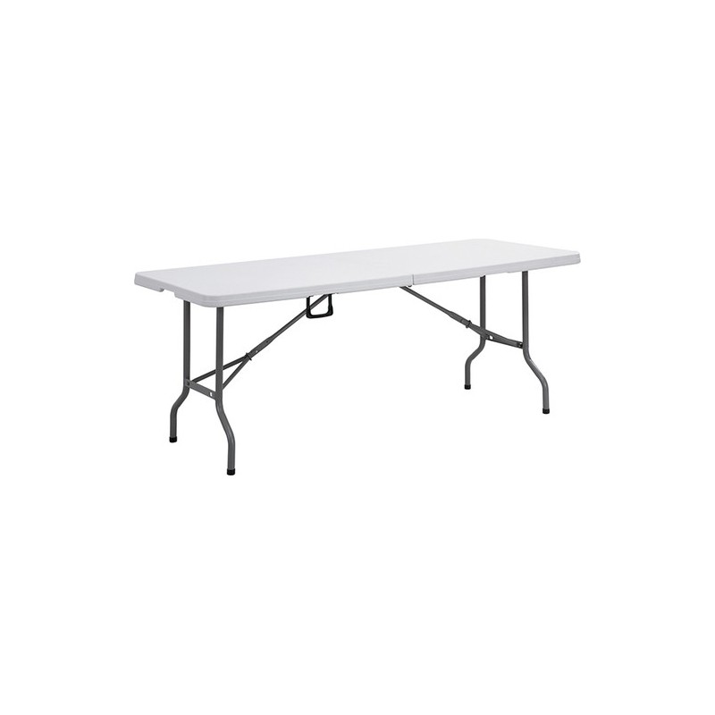 Table pliante "valise" PVC blanche 1.83cm