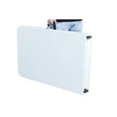 Table pliante "valise" PVC blanche 1.83cm