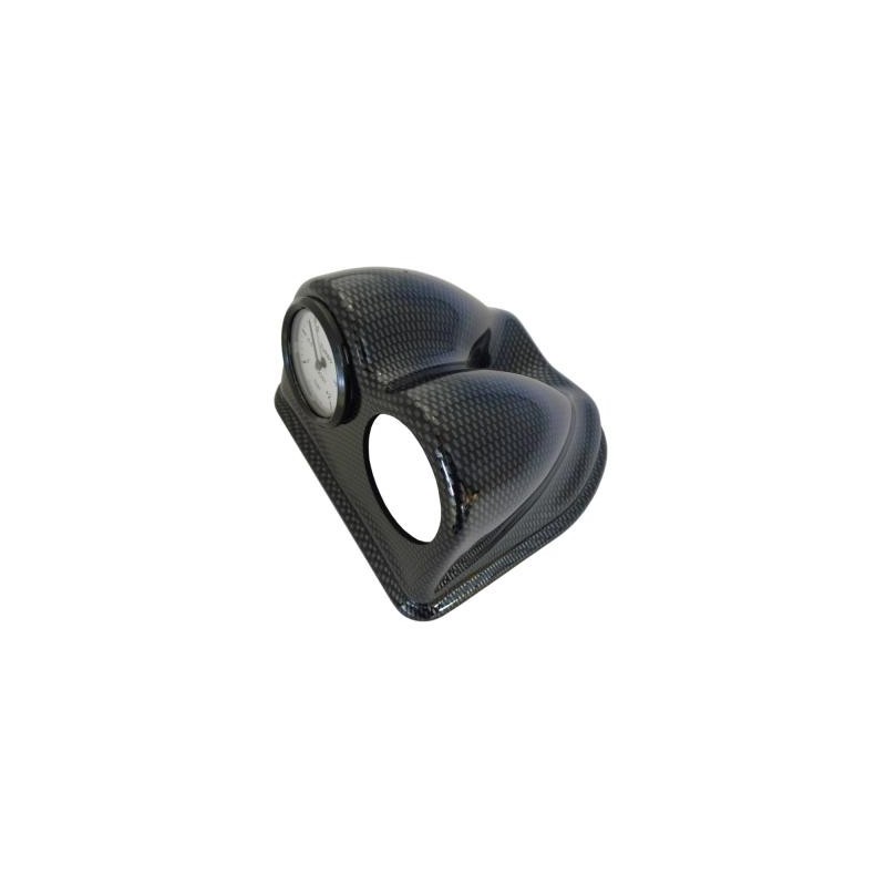 Support de manomètre double 52mm type carbone