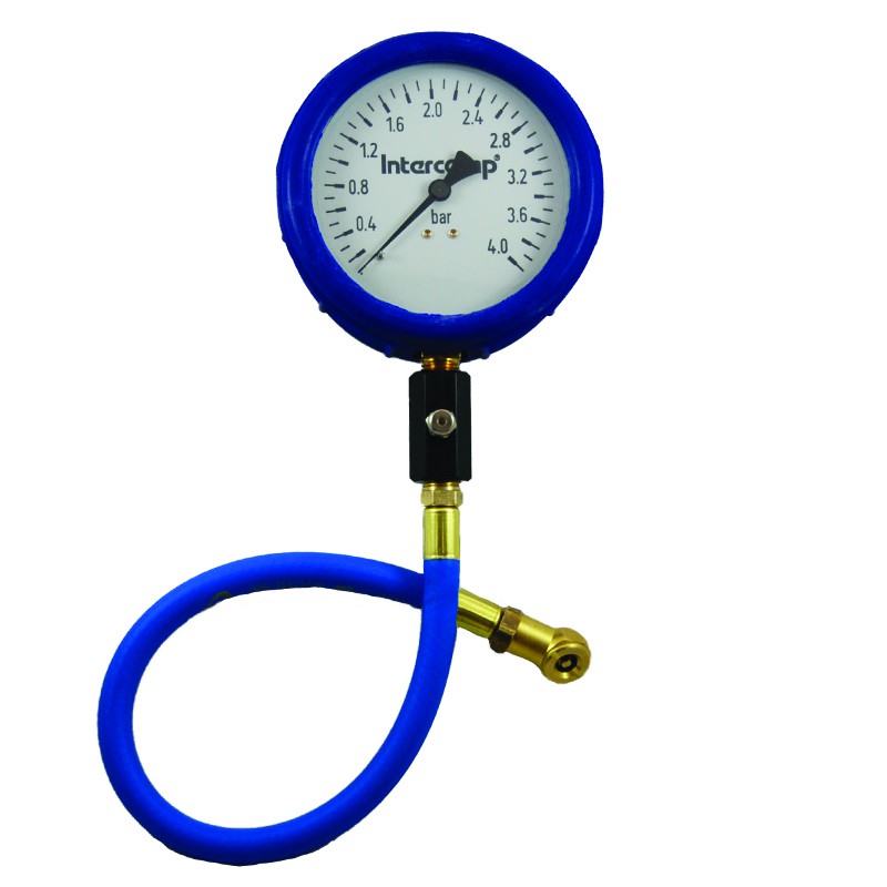 Manomètre pression de pneu Intercomp Ø 100mm 0-4 bars - Apex
