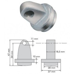 Connexion d'arceau mâle